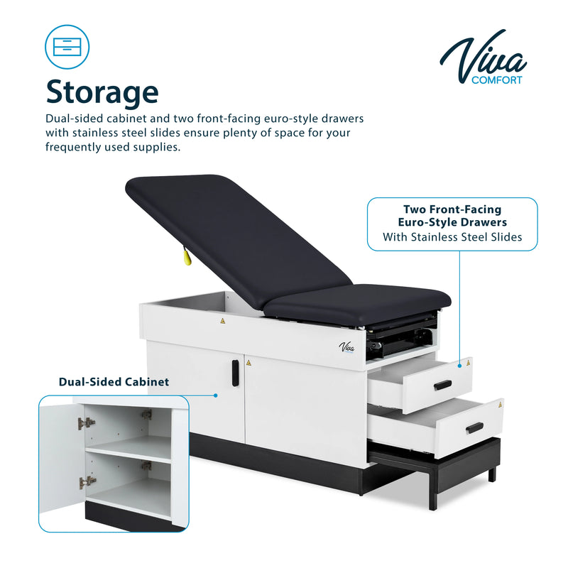 Viva Slim Line Exam Table with Stirrups