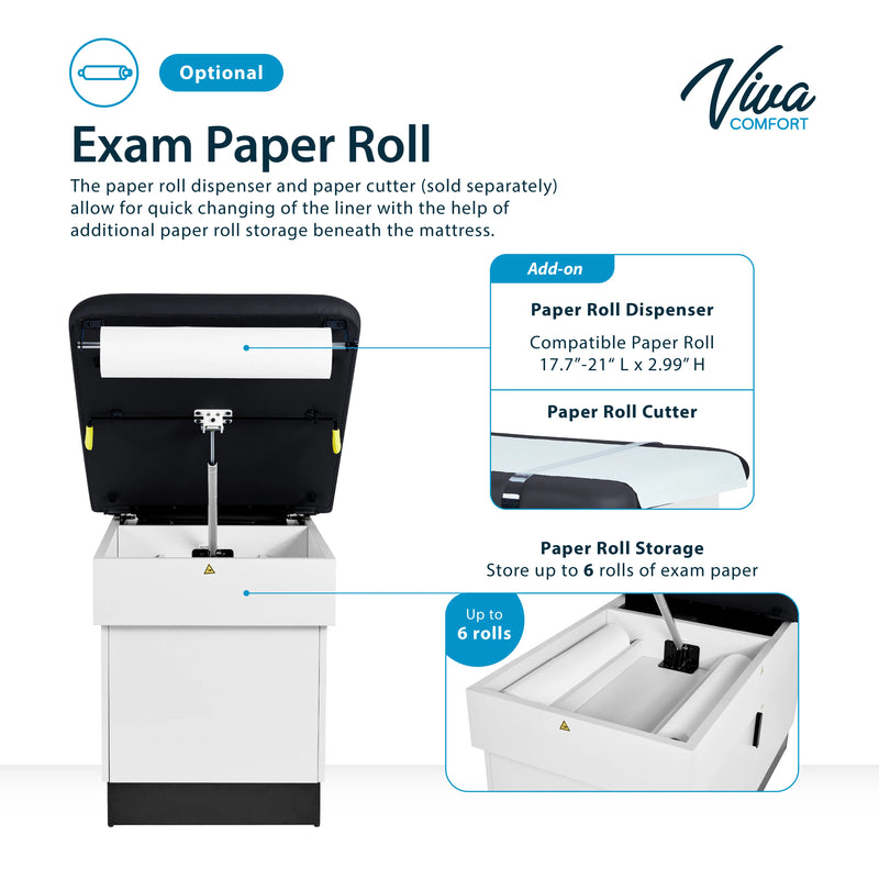 Viva Slim Line Exam Table with Stirrups