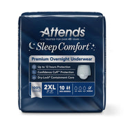 Attends Sleep Comfort premium overnight underwear package on a white background