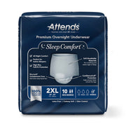 Attends Sleep Comfort premium overnight underwear packaging on a white background