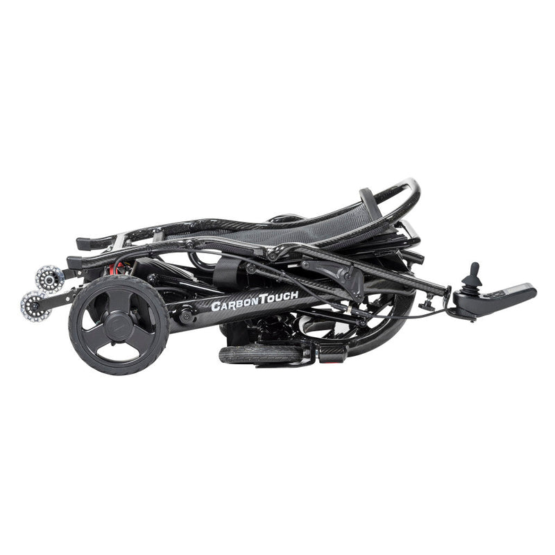 Black Carbon Touch golf push cart on a white background