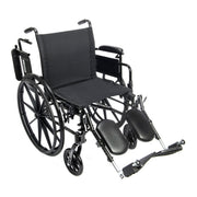 Black manual wheelchair on a white background