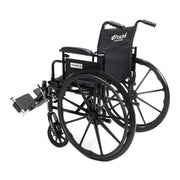 Black wheelchair with visible Proactive Healthcare logo on a white background