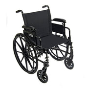Black wheelchair on a white background