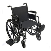 Black wheelchair on a white background