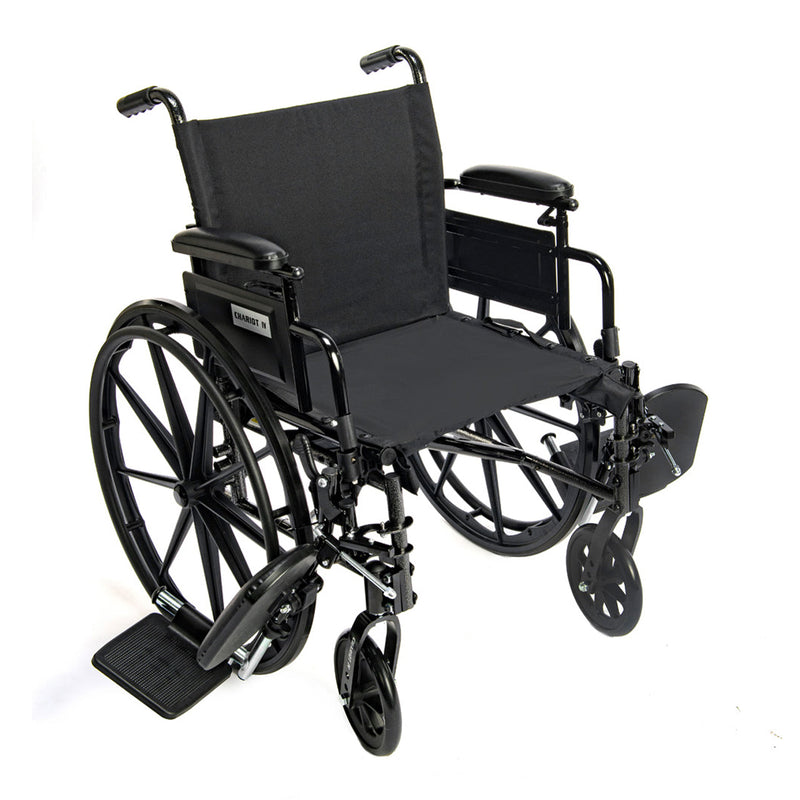 Black wheelchair on a white background
