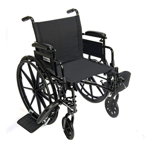 Black wheelchair on a white background