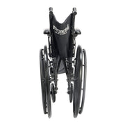 Black wheelchair with 'Proactive' branding on a white background