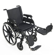 Black manual wheelchair on a white background