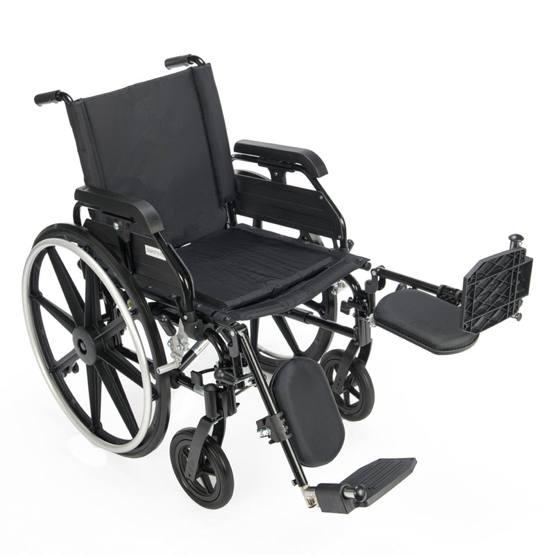 Black manual wheelchair on a white background