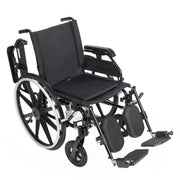 Black manual wheelchair on a white background