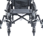 Black manual wheelchair on a white background