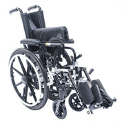 Black manual wheelchair on a white background