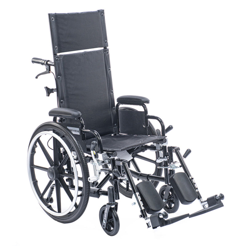 Black wheelchair on a white background