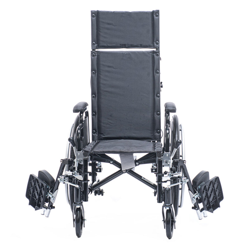 Black manual wheelchair on a white background