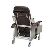 Recliner chair with wheels on a white background