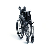 Black wheelchair on a white background
