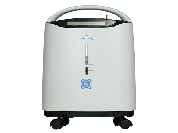 Caire oxygen concentrator on a white background
