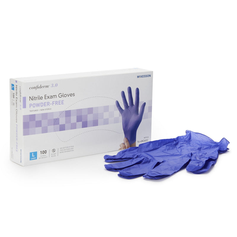 Mckesson Confiderm 3.0 100 Per Box Non Sterile Nitrile Exam Glove
