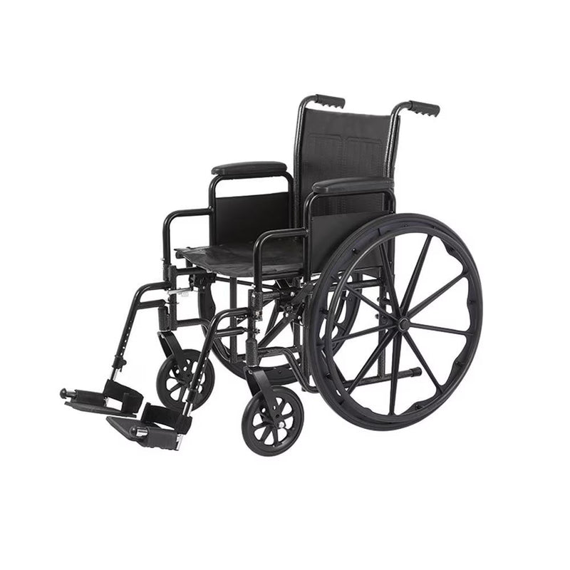 wheelchair with swing away footrests