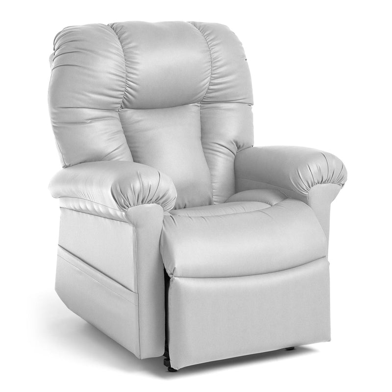 Gray recliner chair on a white background