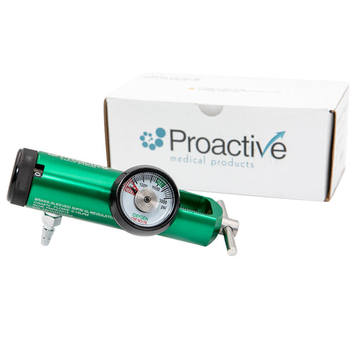 Green medical device with 'Proactive Medical Products' box on a white background