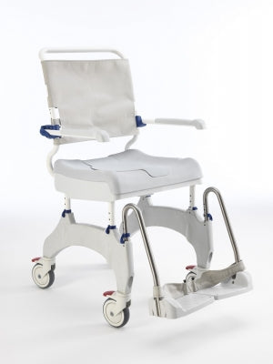 Medical shower chair with wheels on a white background