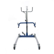 Metal stand with wheels on a white background