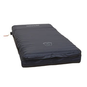 Black air mattress with a logo on a white background