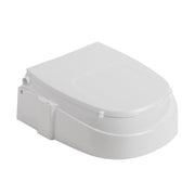 White toilet seat on a white background