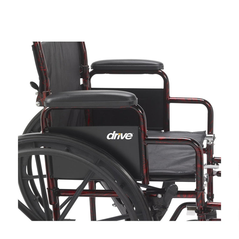 Wheelchair with 'drive' logo on a white background