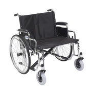 Black manual wheelchair with a visible brand logo on a white background