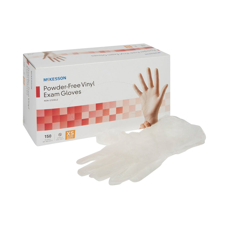 Mckesson Powder Free Clear Vinyl Exam Gloves 150/Box