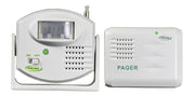 Two electronic devices labeled 'PAGER' on a white background