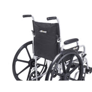 Wheelchair with black cover and visible 'drive' branding on a white background