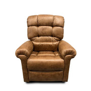 Brown recliner chair on a white background