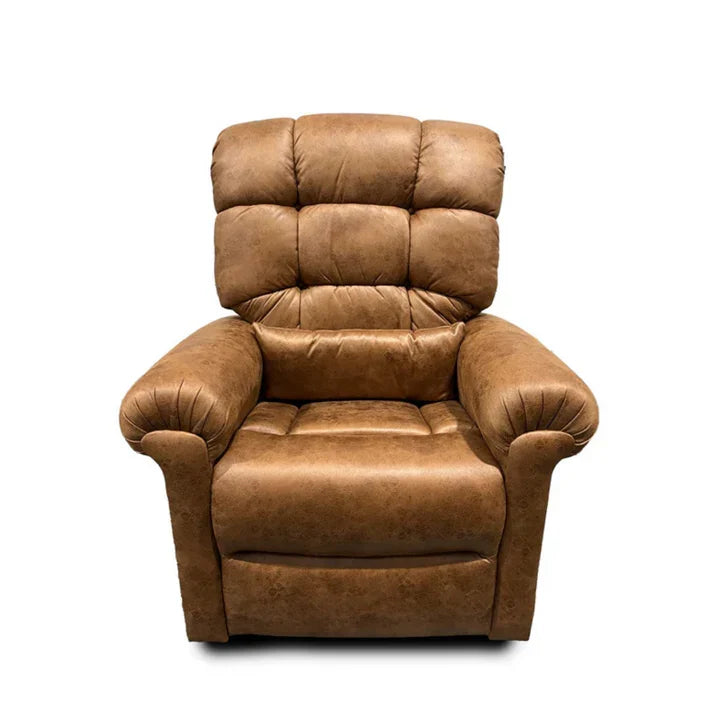 Brown recliner chair on a white background