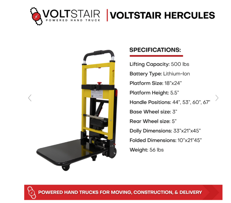 Voltstair Hercules  Motorized Stair Climbing Hand Truck