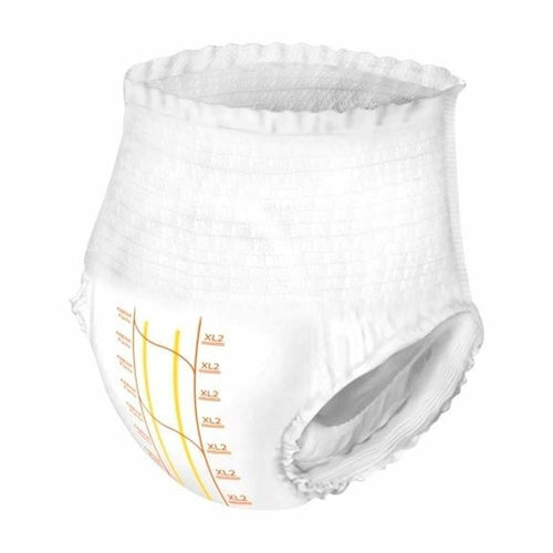 White diaper with measurement markings on a white background