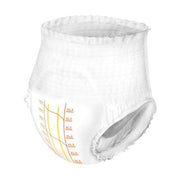 White diaper with measurement markings on a white background