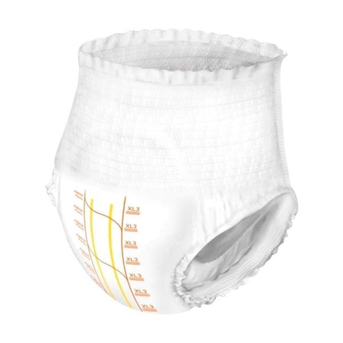 White diaper with measurement markings on a white background