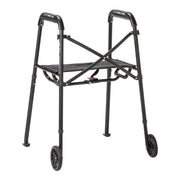 Black walker with wheels on a white background