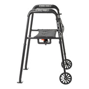 Black walker with wheels on a white background