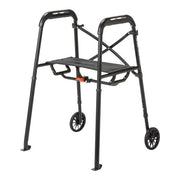 Black walker with wheels on a white background