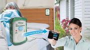 Woman holding a digital page and bed alarm