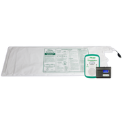 Rectangular product with a label and digital display on a white background