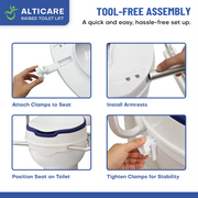 AltiCare 5” Raised Toilet Seat