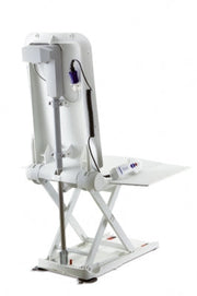 White medical lift chair on a white background