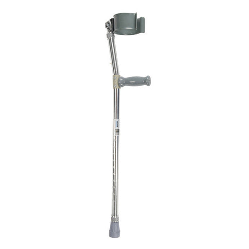 Cane with adjustable arm and gray handle on a white background