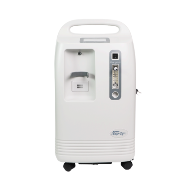White oxygen concentrator on a white background